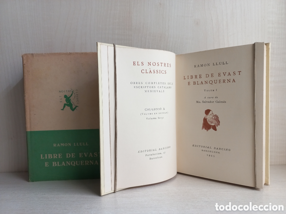 Libros antiguos: Libre de evast e Blanquerna. Ramon Llull. Editorial Barcino, col-lecci&oacute; els nostres classics, 1935. - Foto 5