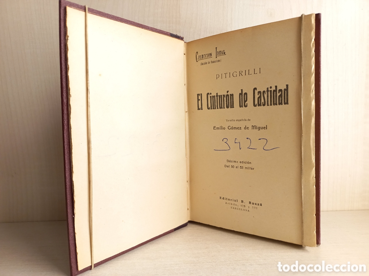 Libros antiguos: El cintur&oacute;n de castidad. Pitigrilli. Editorial Bauz&aacute;, 1925. - Foto 7