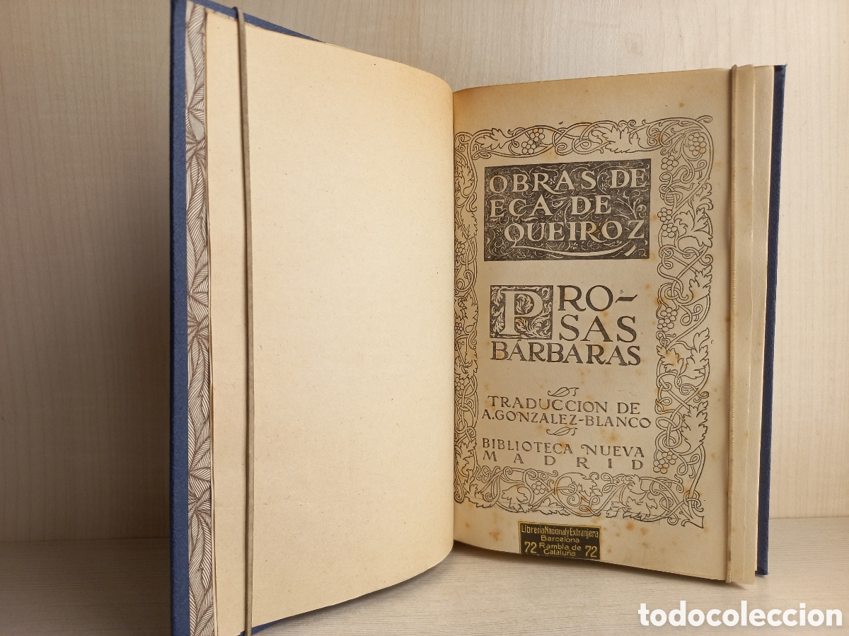 Libros antiguos: Prosas B&aacute;rbaras. E&ccedil;a de Queiroz. Biblioteca Nueva. - Foto 6