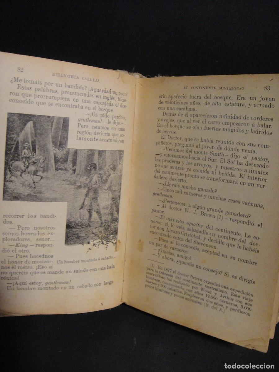 Libros antiguos: el continente misterioso - e. salgari - editorial calleja - Foto 4
