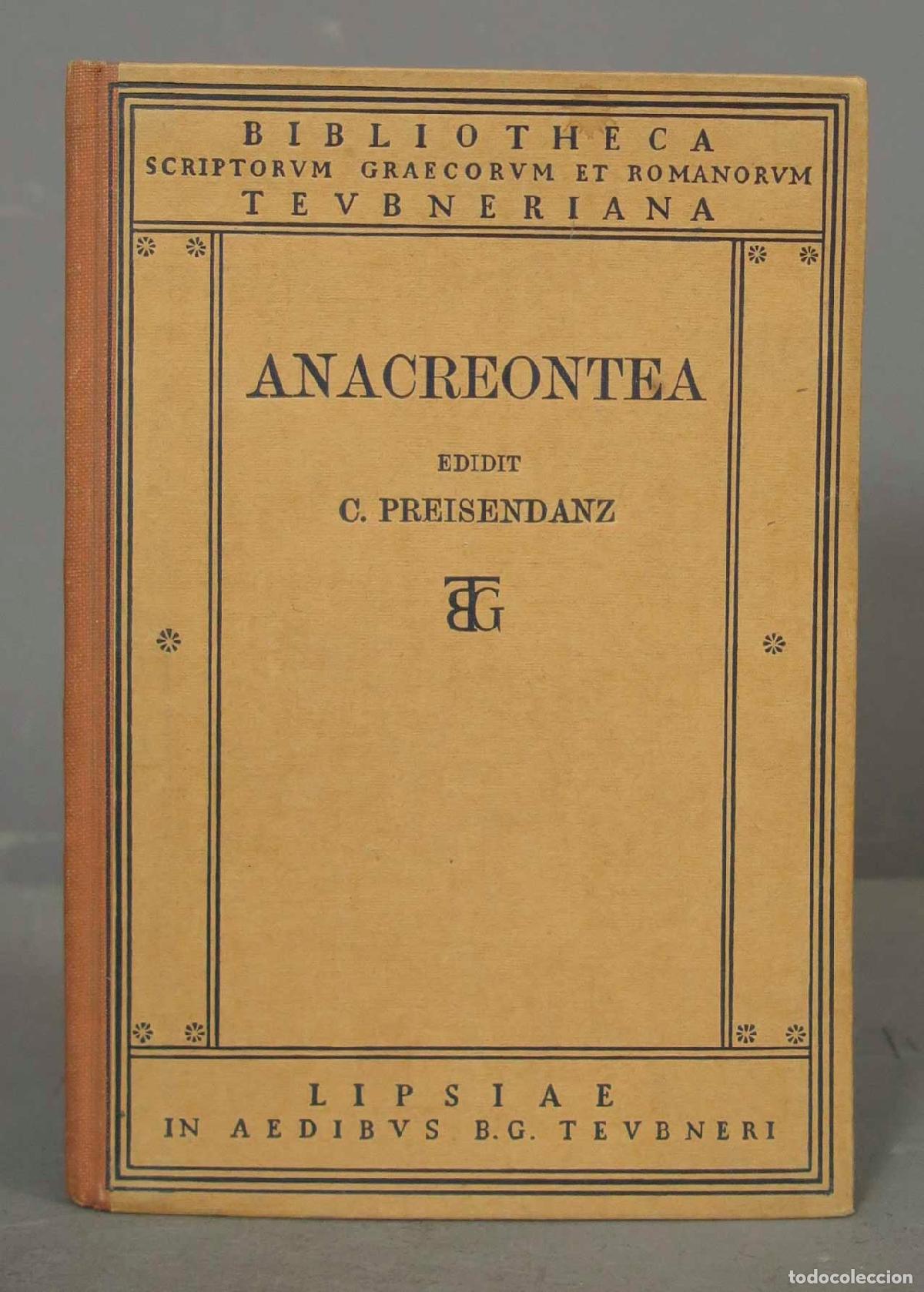 Libros antiguos: CARMINA ANACREONTEA E BYBL. NAT. PAR. COD. GR. SUPPL. 384. 1912 - Foto 1