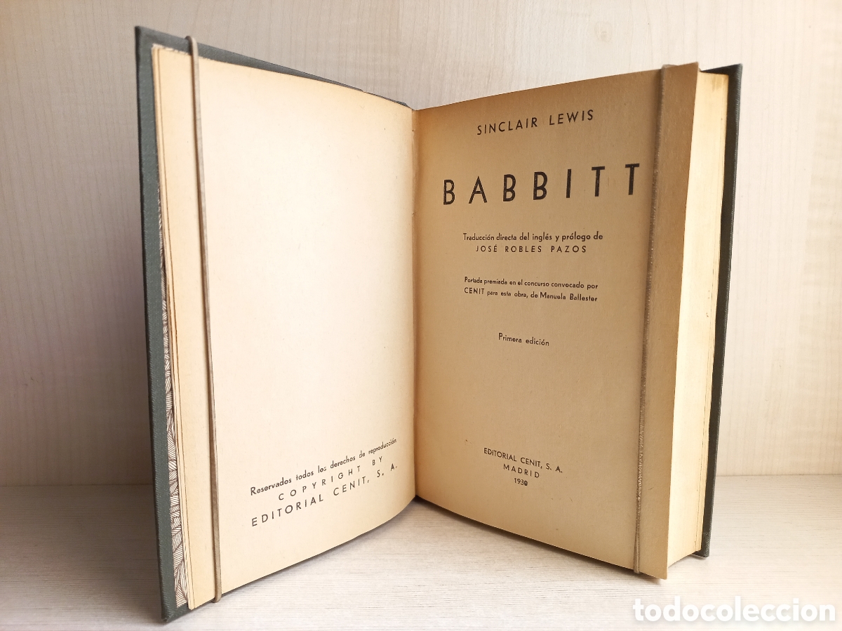 Libros antiguos: Barbbit. Sinclair Lewis. Editorial Cenit, 1930. - Foto 5