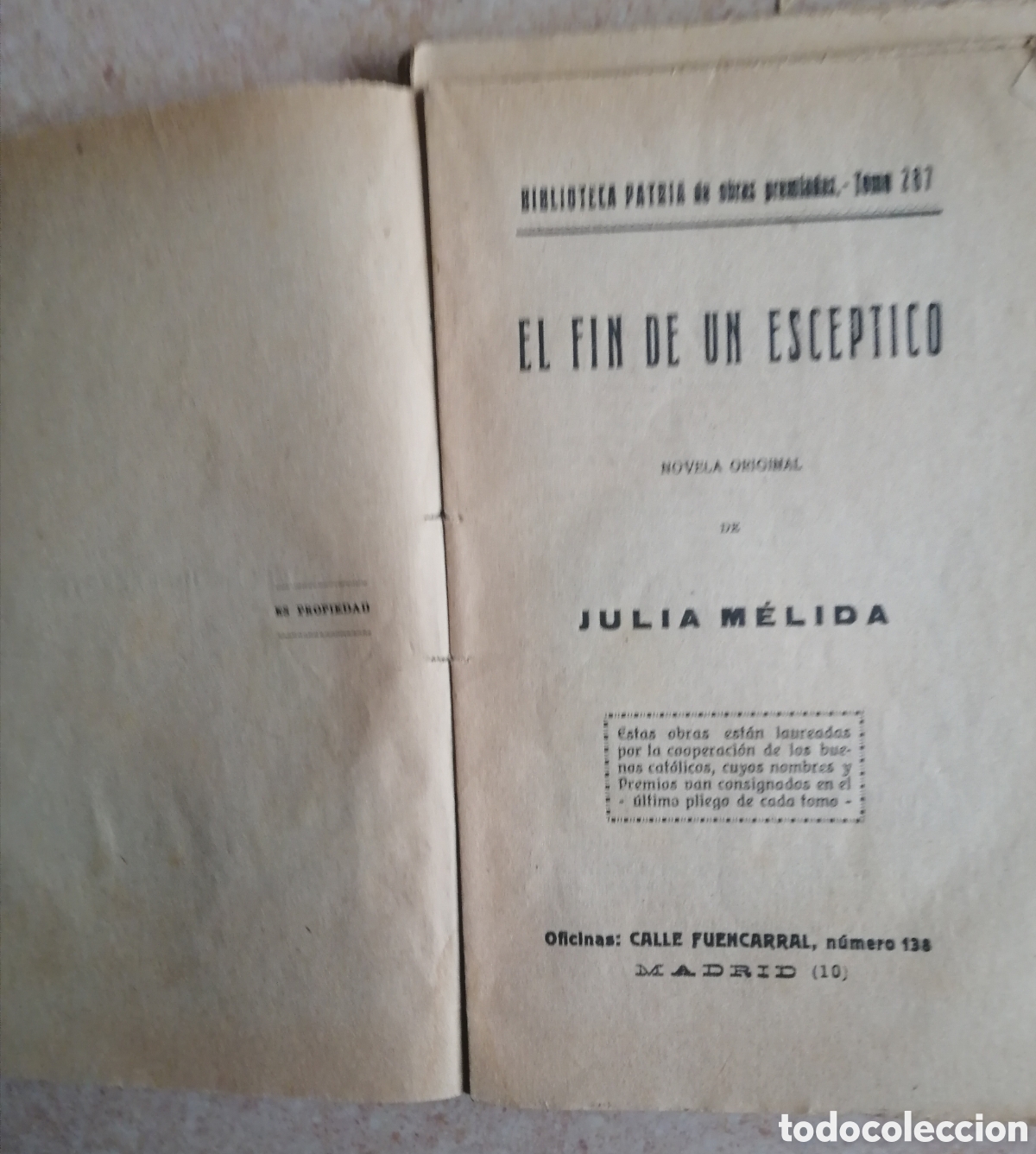 Libros antiguos: Lote 8 novelas Biblioteca patria - Foto 7