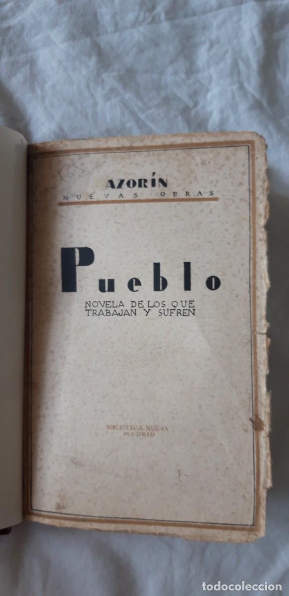Libros antiguos: Pueblo. Azorin - Foto 1
