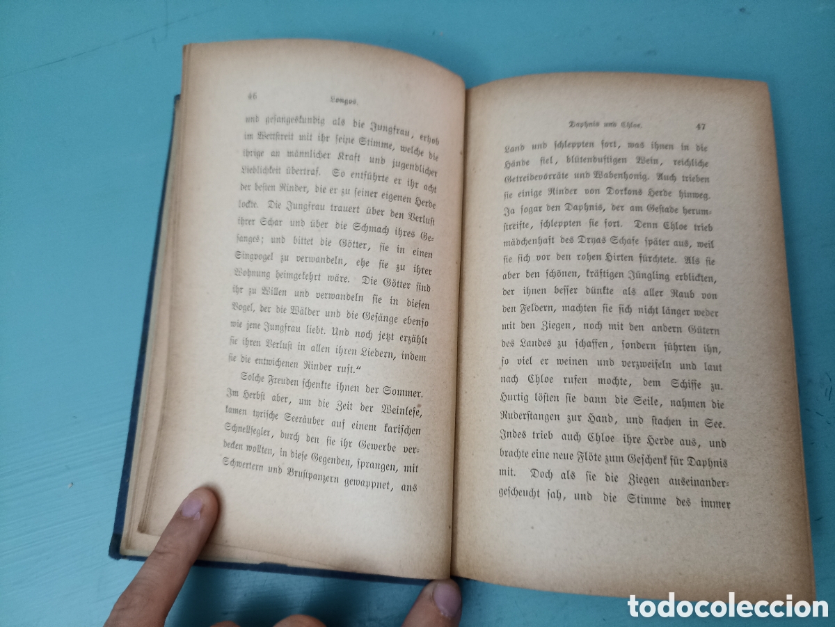 Libros antiguos: Daphnis unf Chloe. Bon Longos. Stuttgart - Foto 5