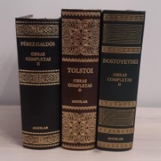 Libros antiguos: 3 TOMOS Nº II OBRAS COMPLETAS AGUILAR (PÉREZ GALDÓS, TOLSTOI Y DOSTOYEVSKI). 2004