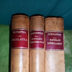 Libros antiguos: CERVANTES, MIGUEL DE. 3 OBRAS MINIATURA. NICOLÁS MOYA,1880,1881,1883.
