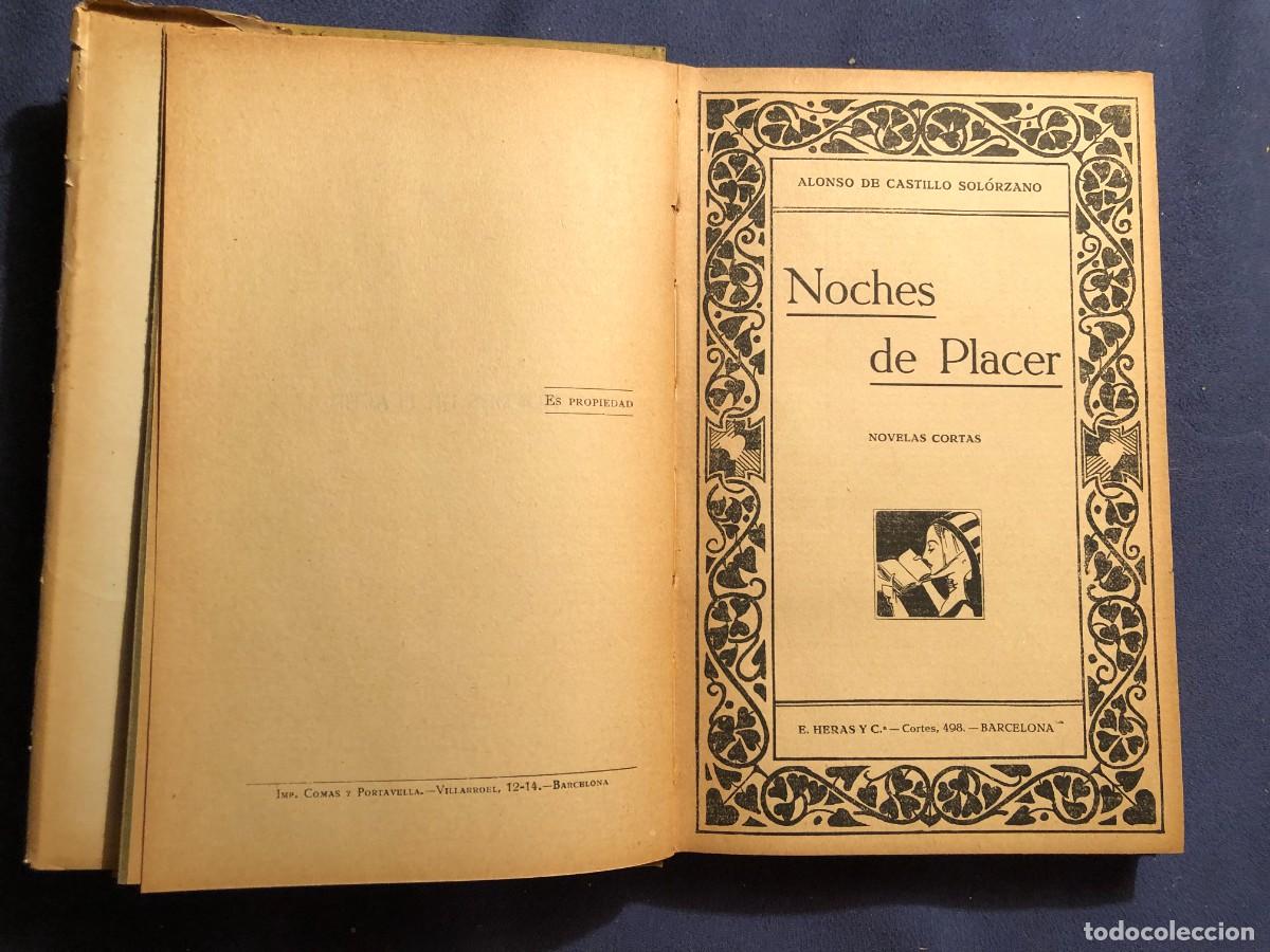 Libros antiguos: ALONSO DE CASTILLO SOLORZANO: - NOCHES DE PLACER - - Foto 2