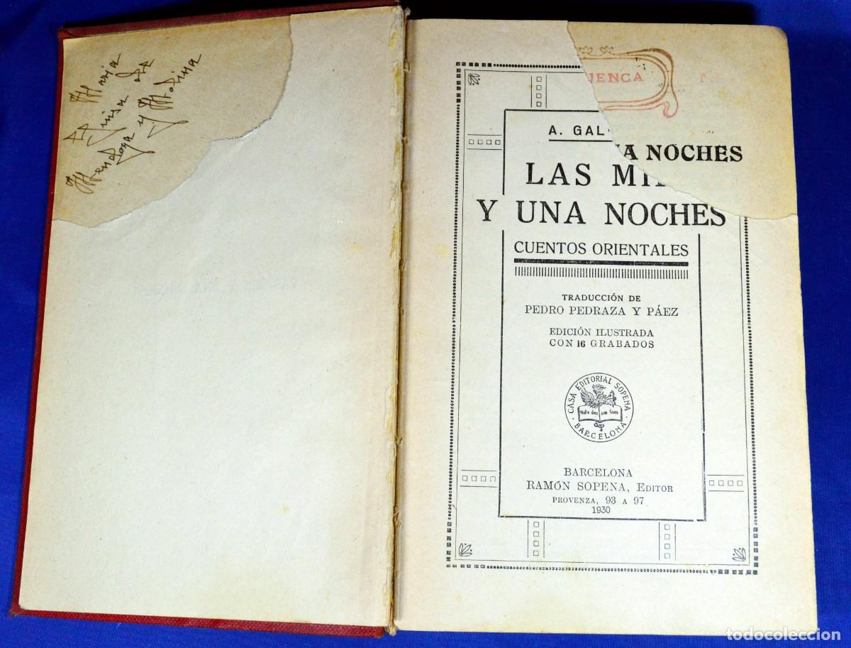 Libros antiguos: LAS MIL Y UNA NOCHES - Foto 2