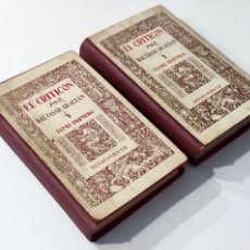 Libros antiguos: EL CRITICÓN / LORENZO GRACIÁN (BALTASAR); JULIO CEJADOR. MADRID: RENACIMIENTO, 1913-1914. 2 VOL.