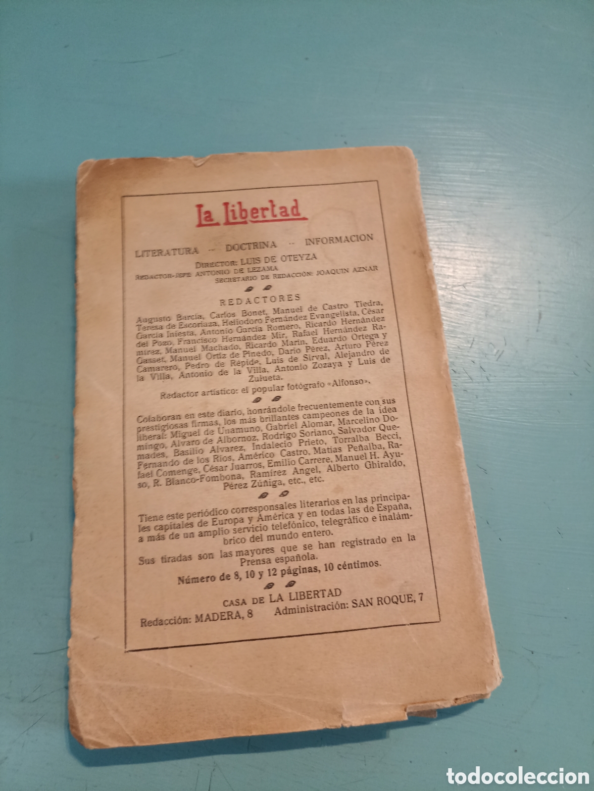 Libros antiguos: Fatalidad. Pedro de Repide. Madrid 1924. - Foto 6