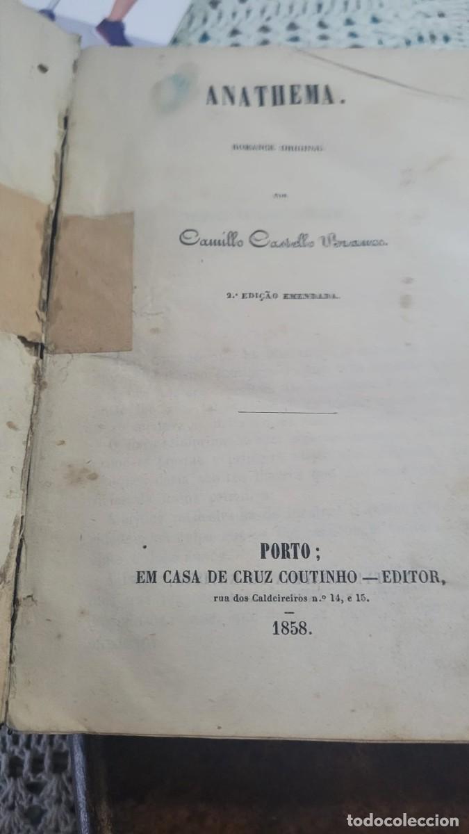 Libros antiguos: Anatema - Camilo Castello Branco - 2&ordf; Edici&oacute;n Emendada - 1858 - Foto 1
