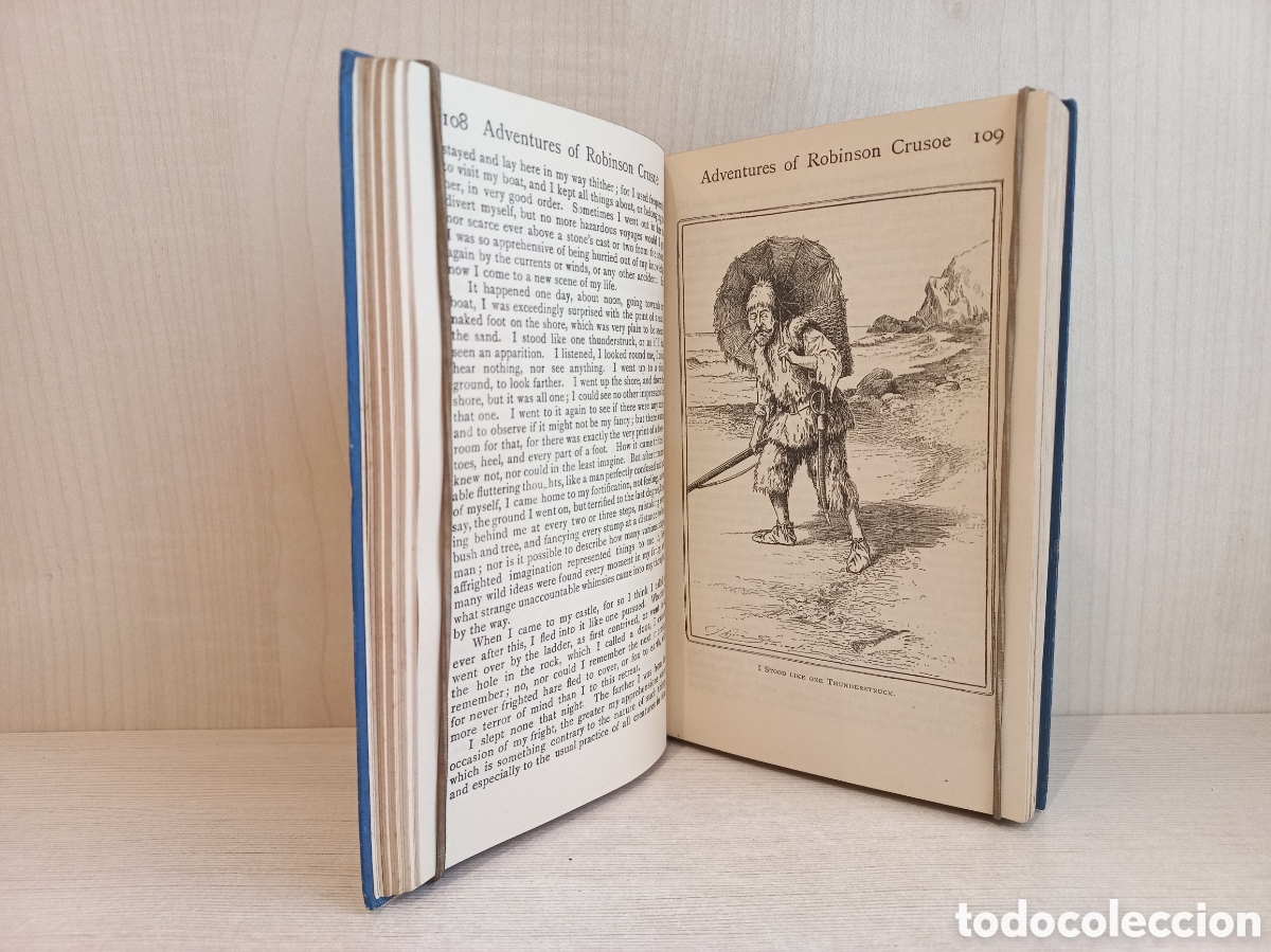 Libros antiguos: Robinson Crusoe. Daniel Defoe. Dent, Everymans Library. Illustrated. Ingl&eacute;s. - Foto 6