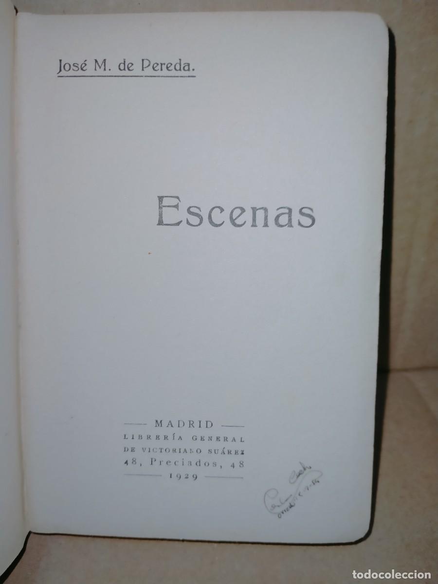 Libros antiguos: PEREDA. ESCENAS .VICTORIANO SU&Aacute;REZ - Foto 2