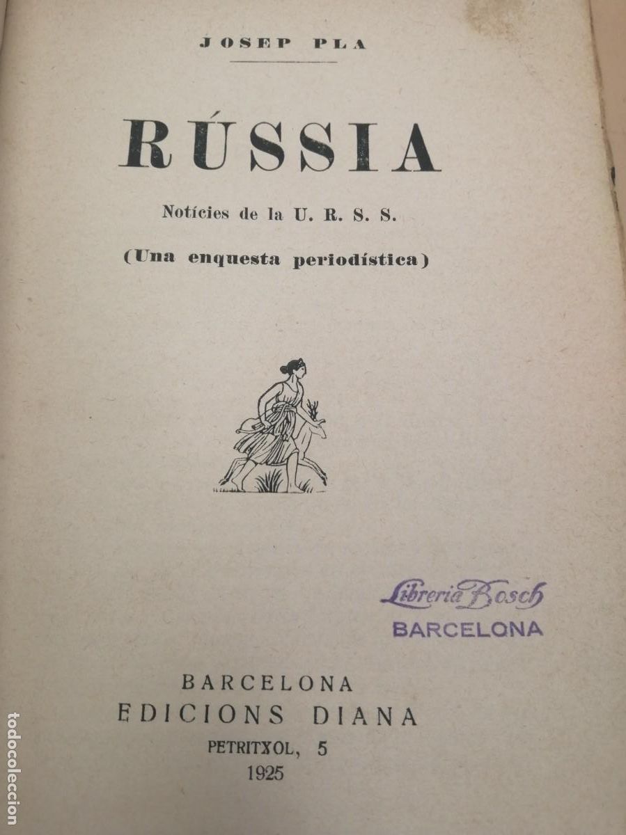 Libros antiguos: RUSSIA JOSEP PLA 1925 - Foto 2