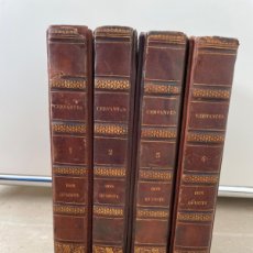 Libros antiguos: DON QUIJOTE DE LA MANCHA EDICIÓN 1797-1798 GABRIEL DE SANCHA 4 VOLÚMENES. FALTA EL 3