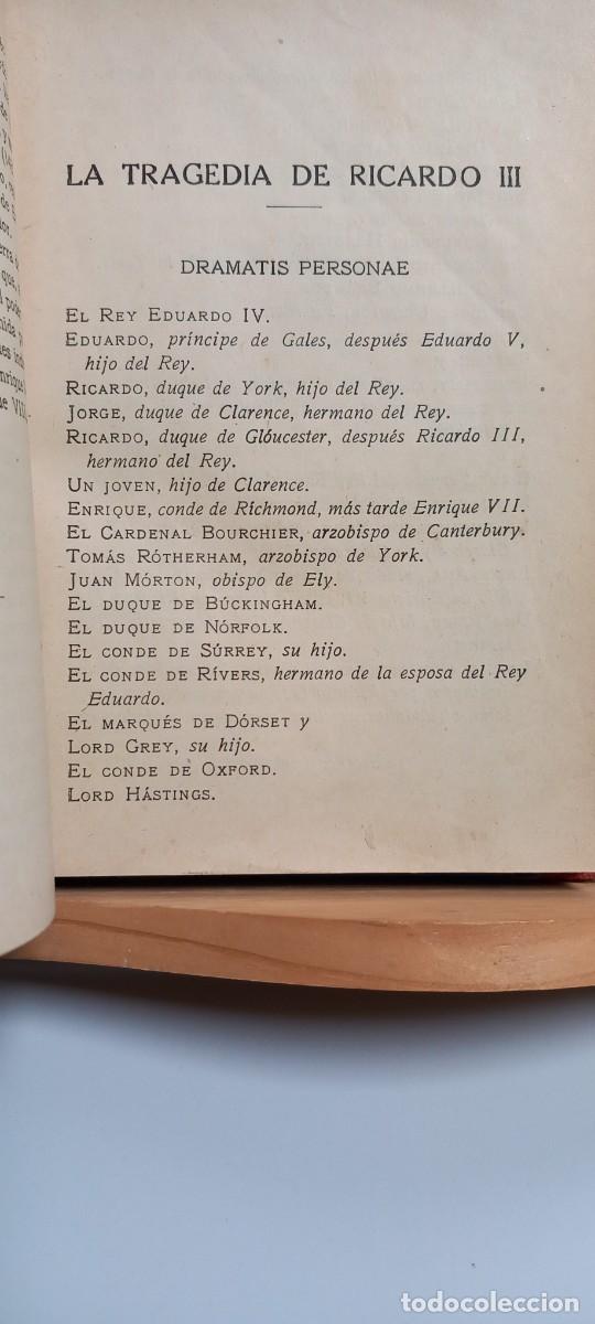 Libros antiguos: LA TRAGEDIA DE RICARDO III. 1921 - Foto 3