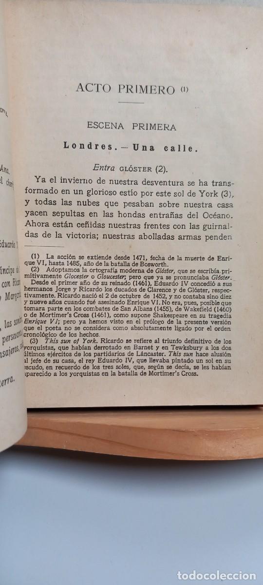 Libros antiguos: LA TRAGEDIA DE RICARDO III. 1921 - Foto 4