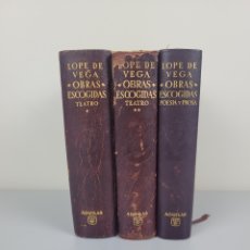 Libros antiguos: LOPE DE VEGA. TOMO L, LL Y LLL. OBRAS ESCOGIDAS.