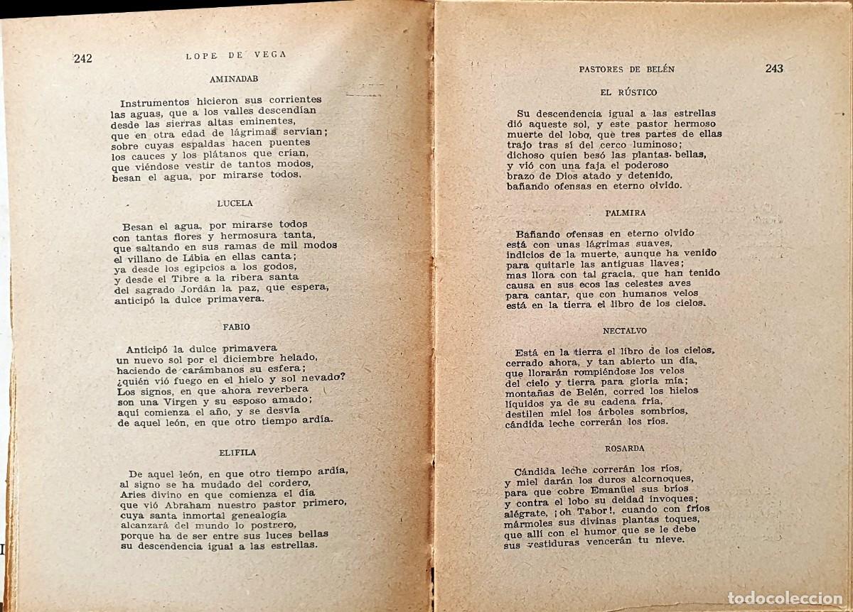 Libros antiguos: PROSA VARIA. LOPE DE VEGA. BERGUA. DOS TOMOS. - Foto 3
