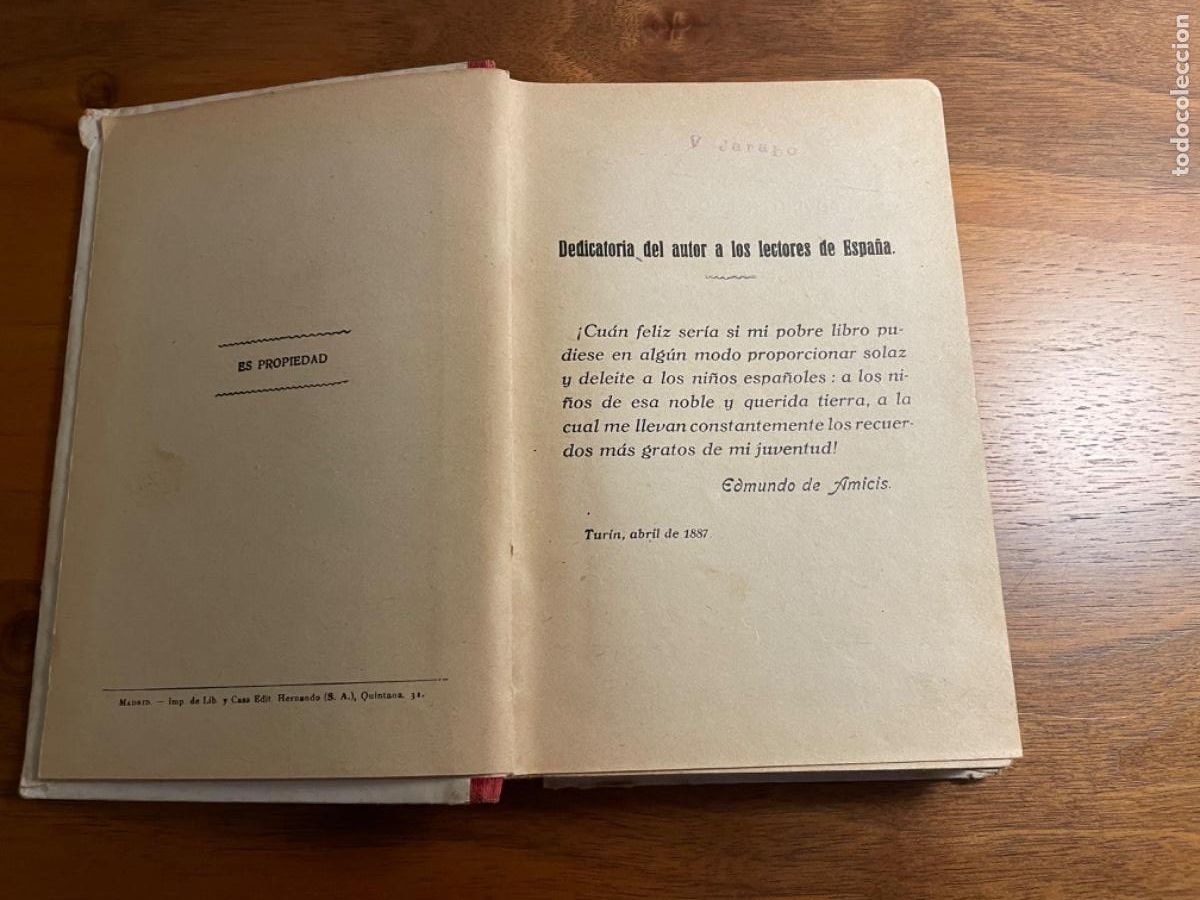 Libros antiguos: CORAZ&Oacute;N, DE EDMUNDO DE AMICIS - Foto 3