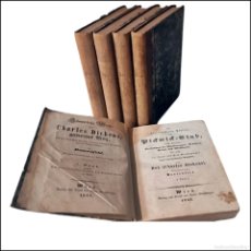 Libros antiguos: AÑO 1844: CHARLES DICKENS. LOS PAPELES PÓSTUMOS DEL CLUB PICKWICK. 5 TOMOS.