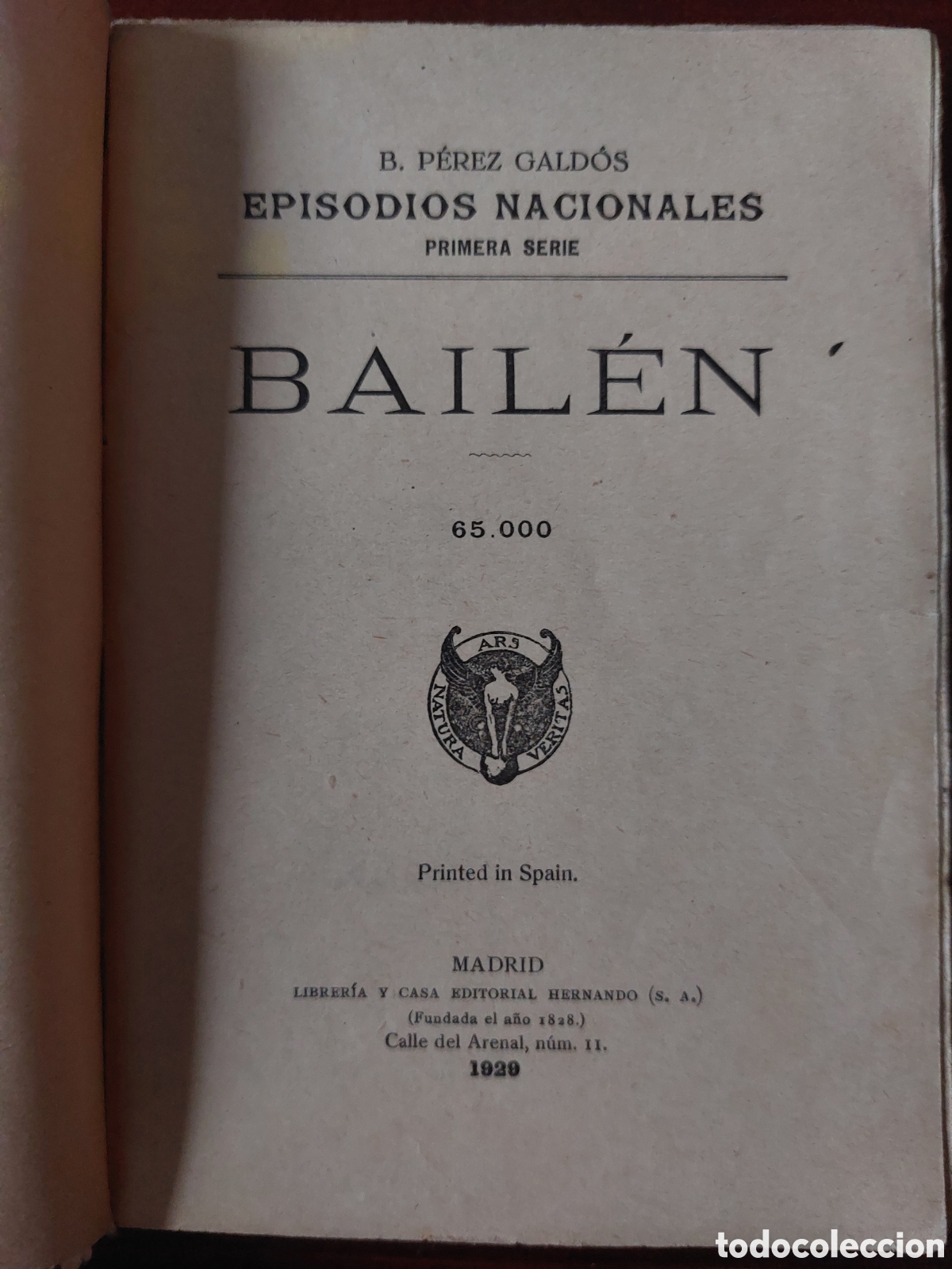 Libros antiguos: Bail&eacute;n. Benito P&eacute;rez Gald&oacute;s. 1929. - Foto 5