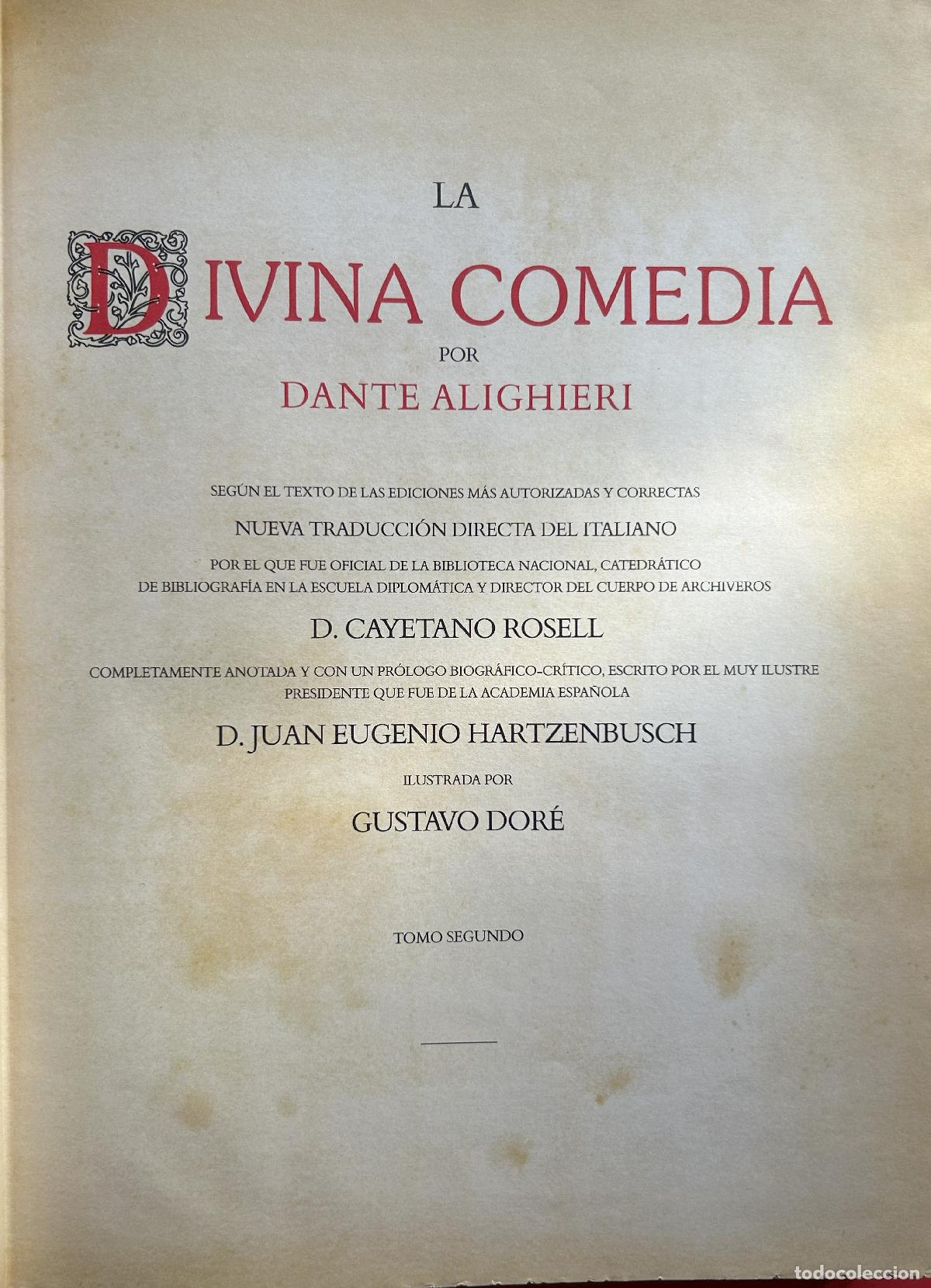 Libros antiguos: La divina comedia - ALIGHIERI Dante - Foto 2