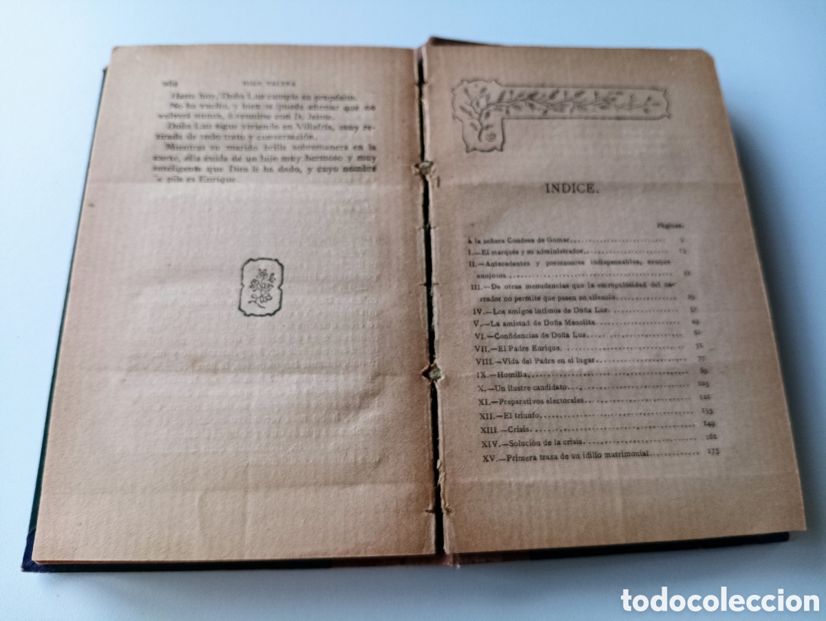 Libros antiguos: Antiguo libro DO&Ntilde;A LUZ. Valera. 5&deg; Edici&oacute;n 1900. - Foto 2