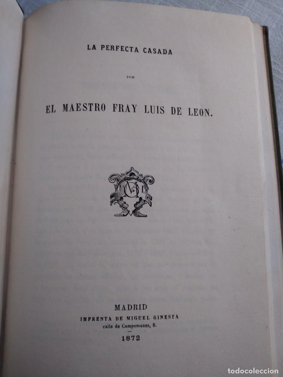 Libros antiguos: FRAY LUIS DE LE&Oacute;N - LA PERFECTA CASADA - 1872 - Foto 6