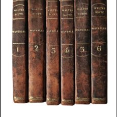 Libros antiguos: AÑO 1828: WAVERLEY, DE WALTER SCOTT EN 6 PEQUEÑOS TOMOS DEL SIGLO XIX.