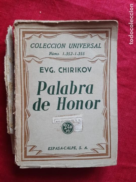 Libros antiguos: Palabra de honor - Chirikov, Evg. - Foto 1