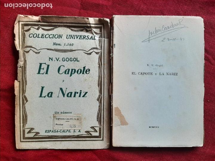 Libros antiguos: El Capote; La nariz - Gogol, N. V. - Foto 1