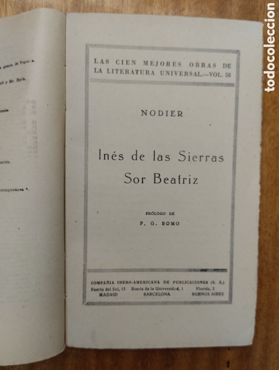 Libros antiguos: In&eacute;s de las Sierras, Sor Beatriz, Nodier - Foto 2
