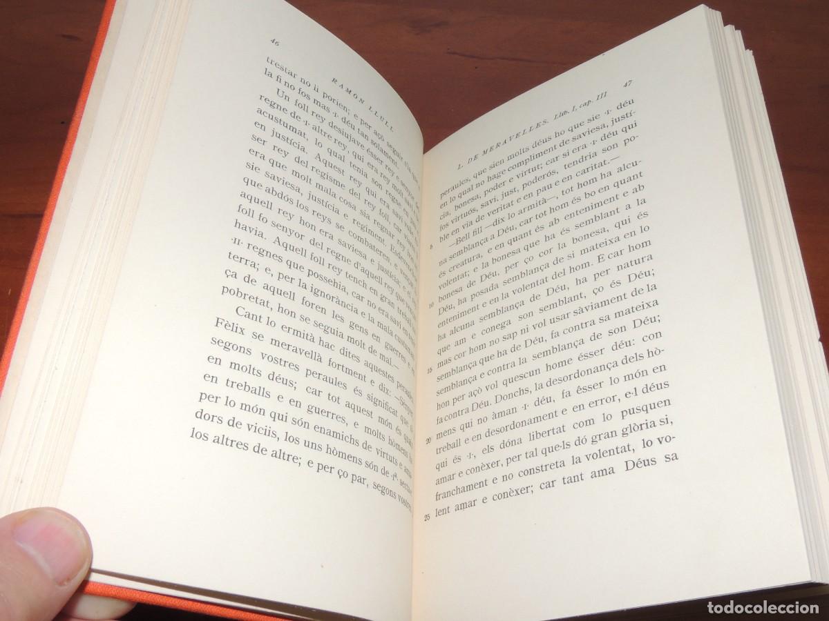 Libros antiguos: LLIBRE DE MERAVELLES . - RAMON LLULL. ( 4 vol. obra completa) - Foto 4