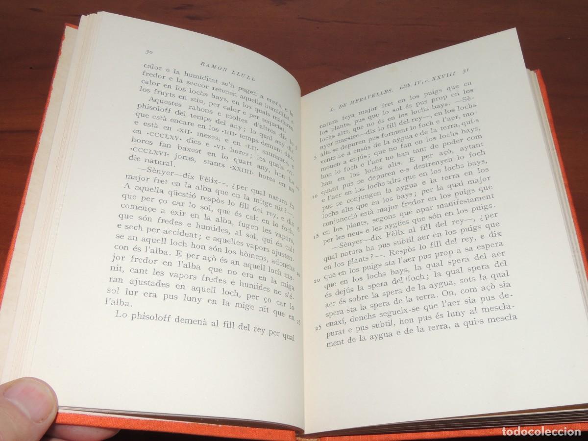 Libros antiguos: LLIBRE DE MERAVELLES . - RAMON LLULL. ( 4 vol. obra completa) - Foto 6