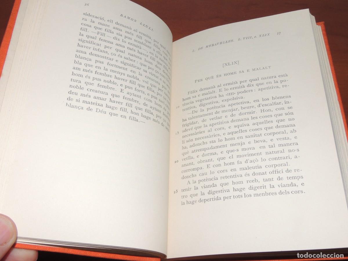 Libros antiguos: LLIBRE DE MERAVELLES . - RAMON LLULL. ( 4 vol. obra completa) - Foto 8