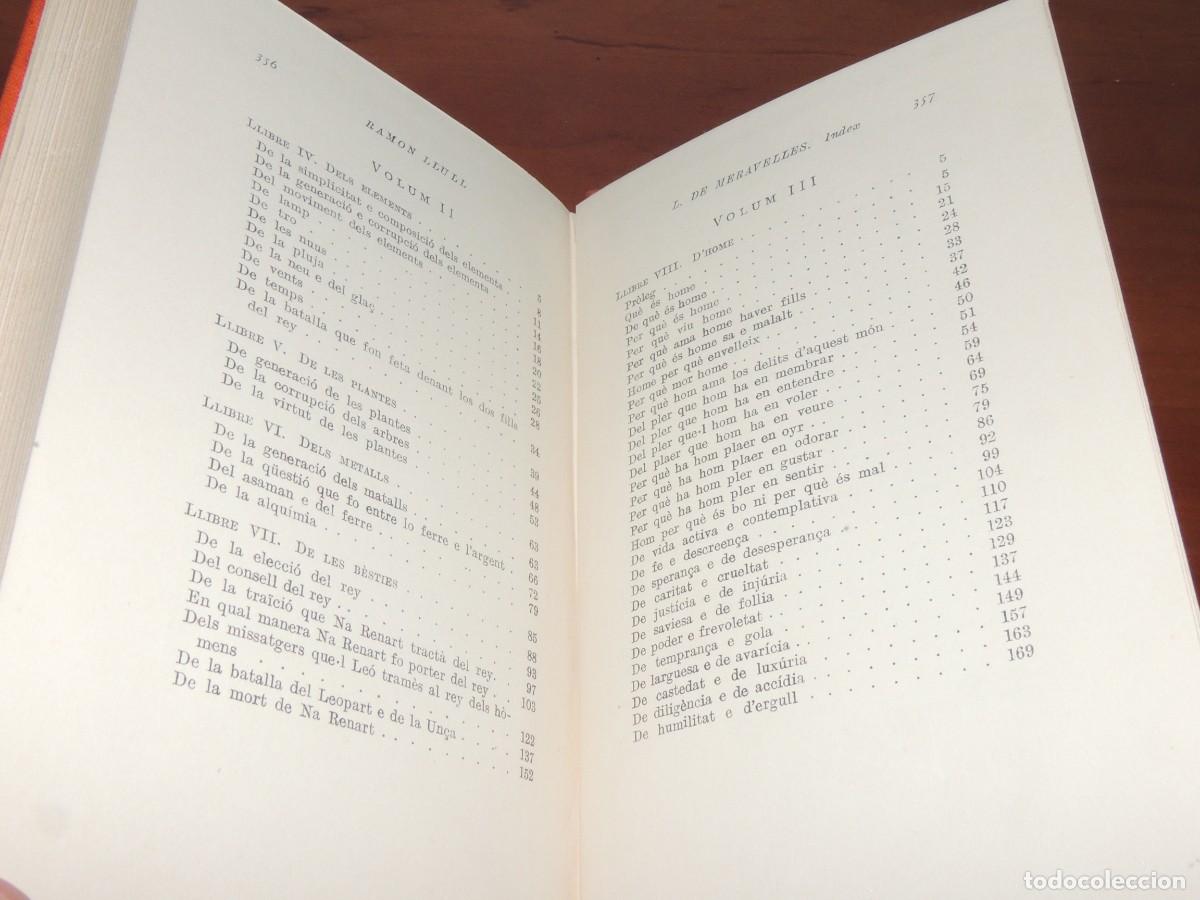 Libros antiguos: LLIBRE DE MERAVELLES . - RAMON LLULL. ( 4 vol. obra completa) - Foto 11