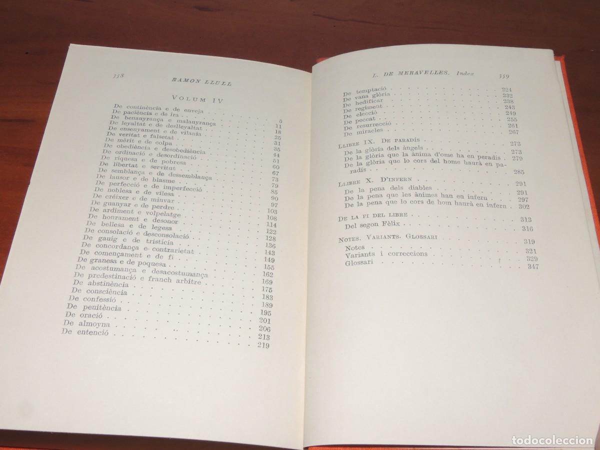 Libros antiguos: LLIBRE DE MERAVELLES . - RAMON LLULL. ( 4 vol. obra completa) - Foto 12