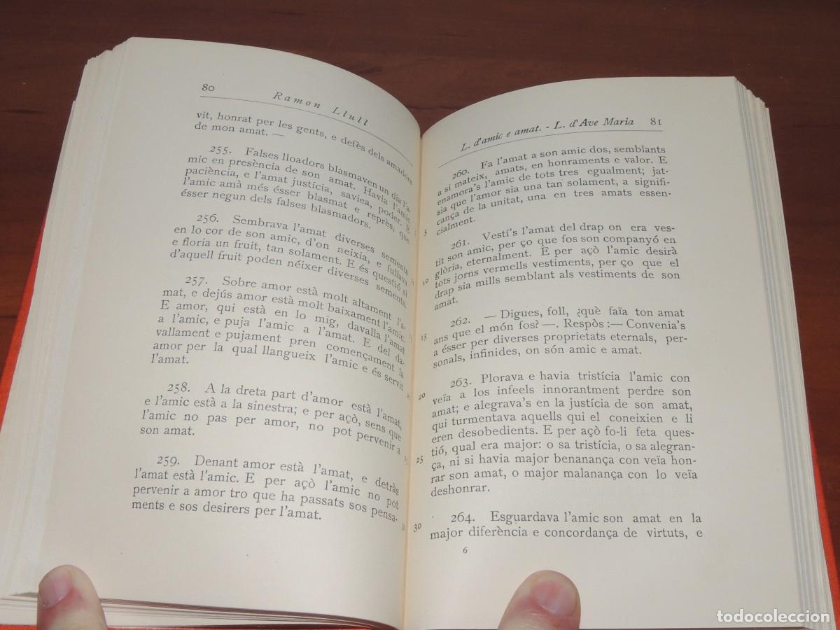 Libros antiguos: RAMON LLULL .- LLIBRE DAMIC E AMAT. LLIBRE DAVE MARIA. - Foto 6