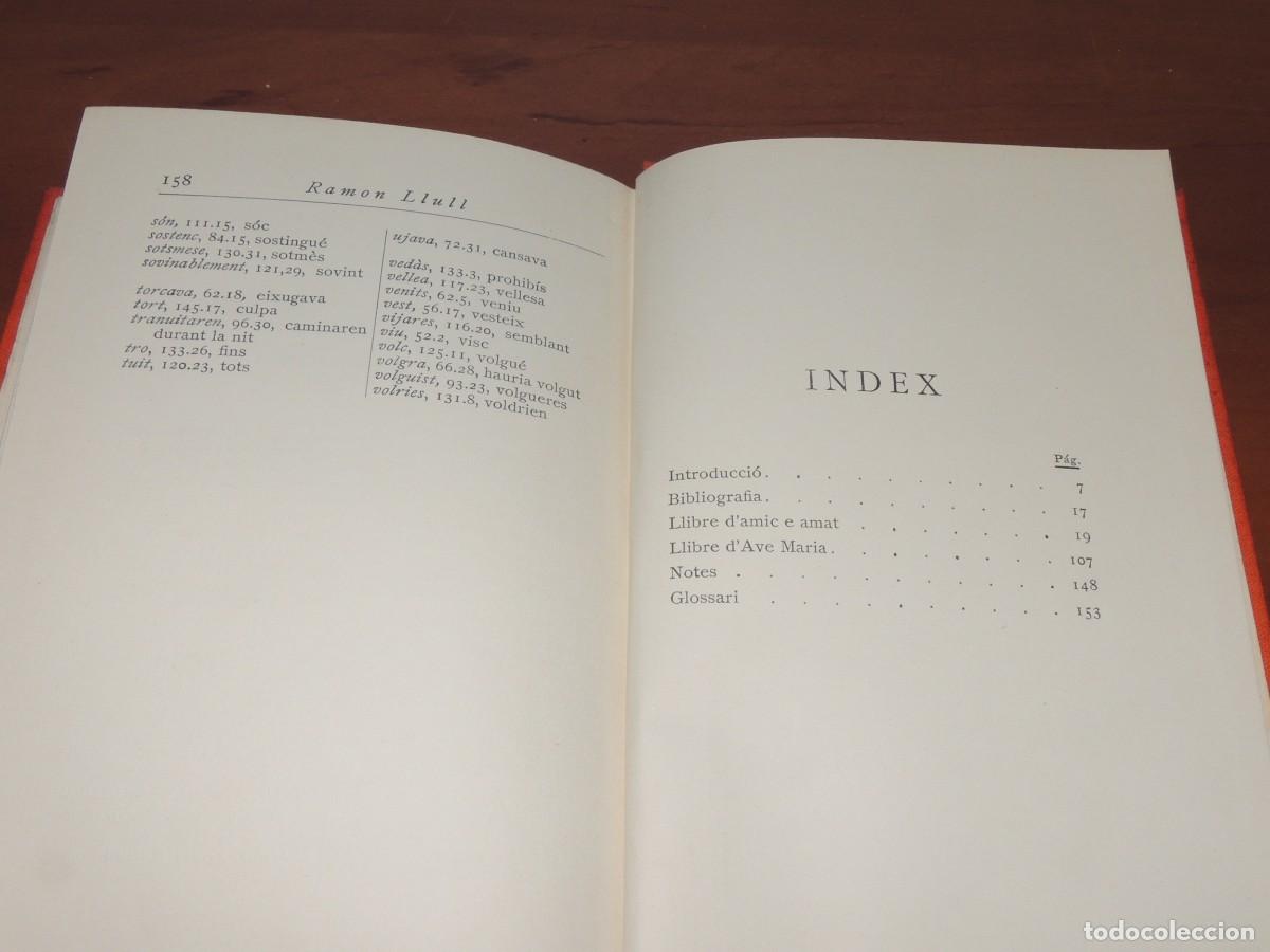 Libros antiguos: RAMON LLULL .- LLIBRE DAMIC E AMAT. LLIBRE DAVE MARIA. - Foto 7