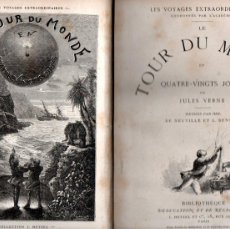 Libros antiguos: JULES VERNE : LE TOUR DU MONDE EN 80 JOURS (1873) UNE VILLE FLOTTANTE (1872) HETZEL