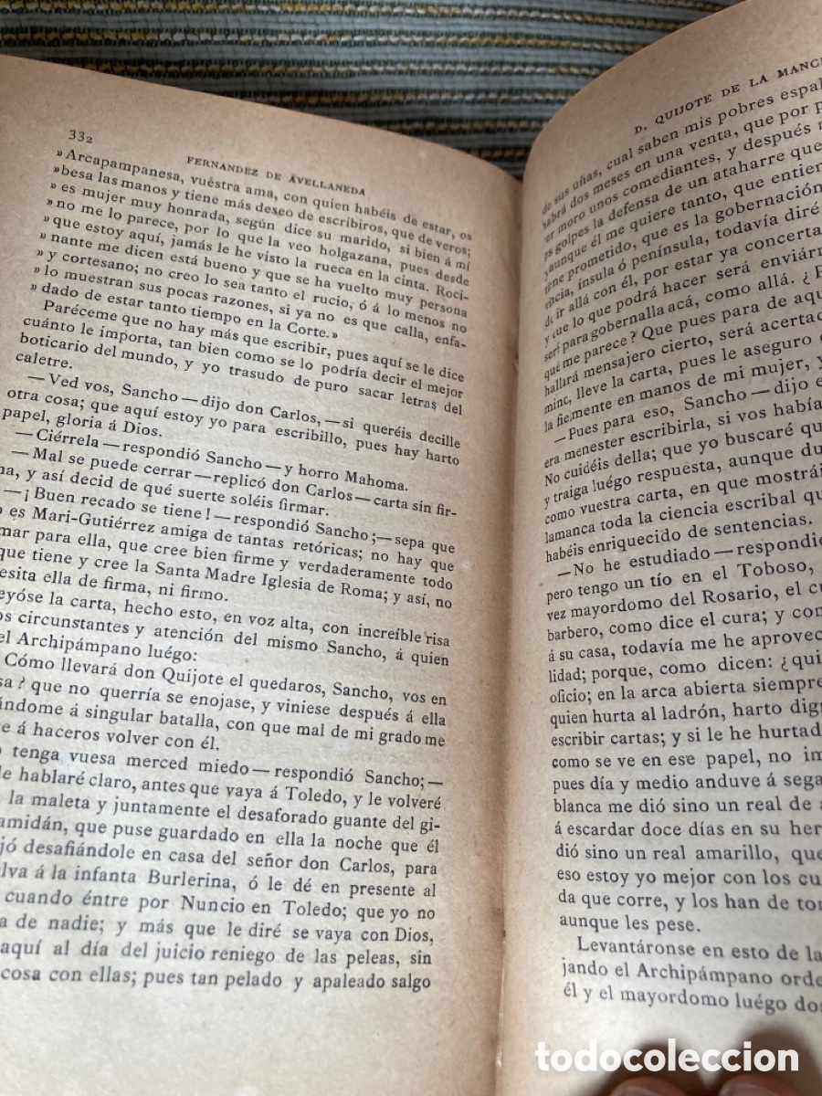 Libros antiguos: Don Quijote de la Mancha de Avellaneda 1884 - Foto 8