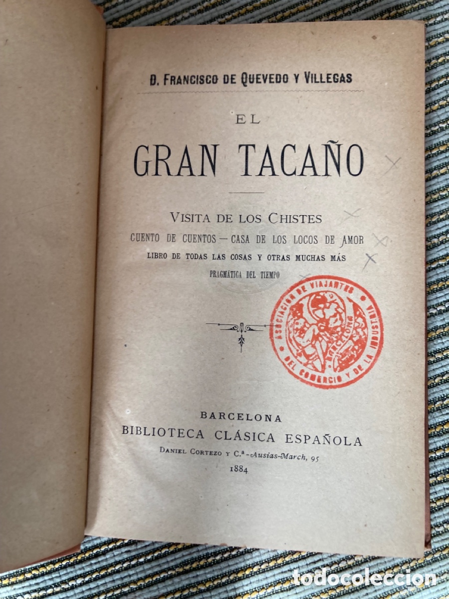 Libros antiguos: El gran taca&ntilde;o - Quevedo 1884 - Foto 3
