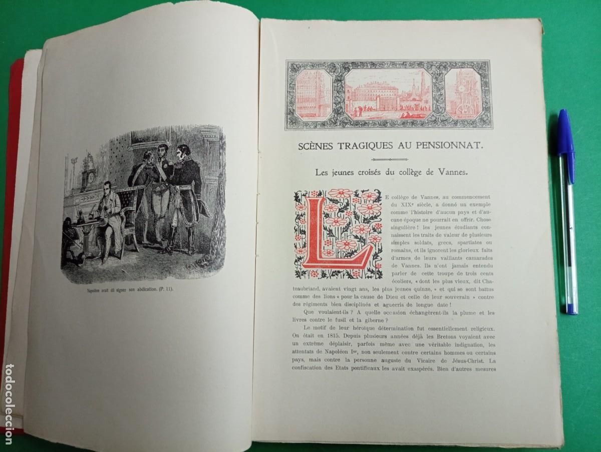 Libros antiguos: Antiguo libro Escenas Tr&aacute;gicas en el Internado. B&eacute;lgica. - Foto 4