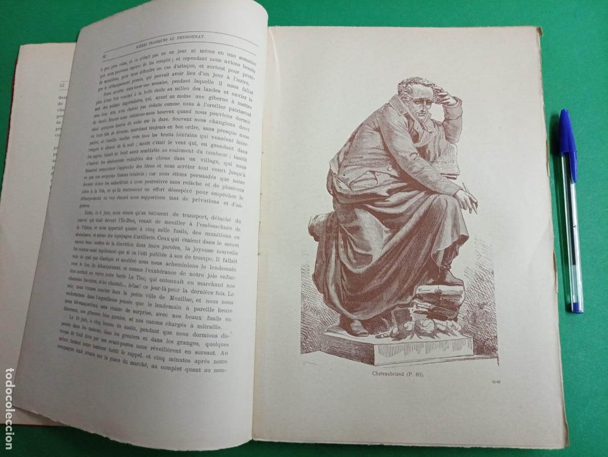 Libros antiguos: Antiguo libro Escenas Tr&aacute;gicas en el Internado. B&eacute;lgica. - Foto 5