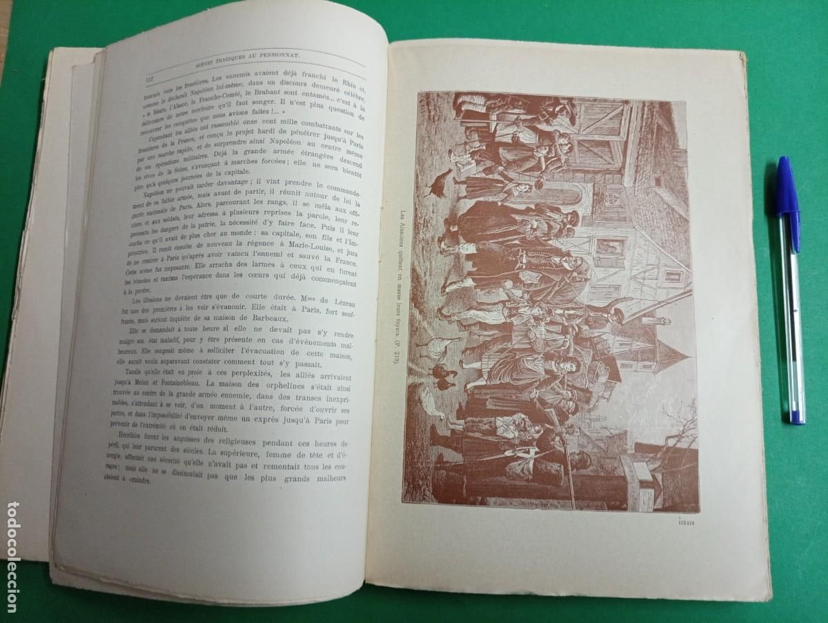 Libros antiguos: Antiguo libro Escenas Tr&aacute;gicas en el Internado. B&eacute;lgica. - Foto 8