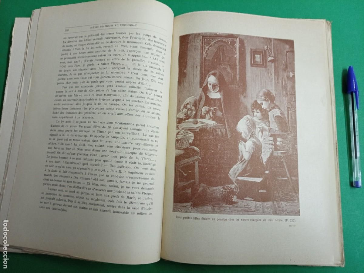 Libros antiguos: Antiguo libro Escenas Tr&aacute;gicas en el Internado. B&eacute;lgica. - Foto 10