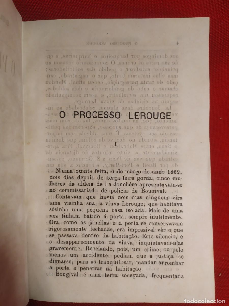 Libros antiguos: 1875. O processo Lerouge. Emilio Gaboriau. - Foto 4