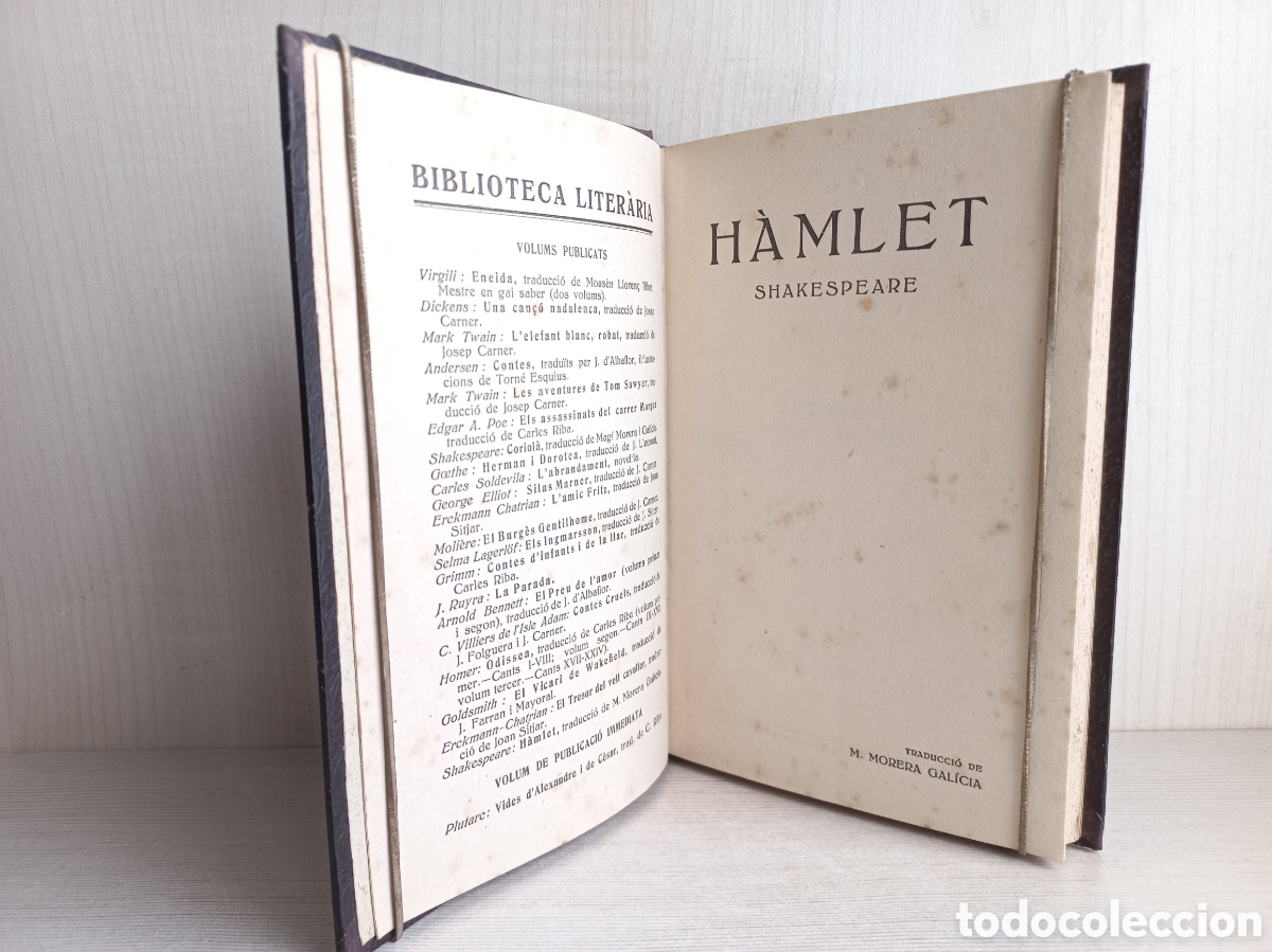 Libros antiguos: Hamlet. William Shakespeare. Editorial Catalana. Catal&aacute;n. - Foto 4